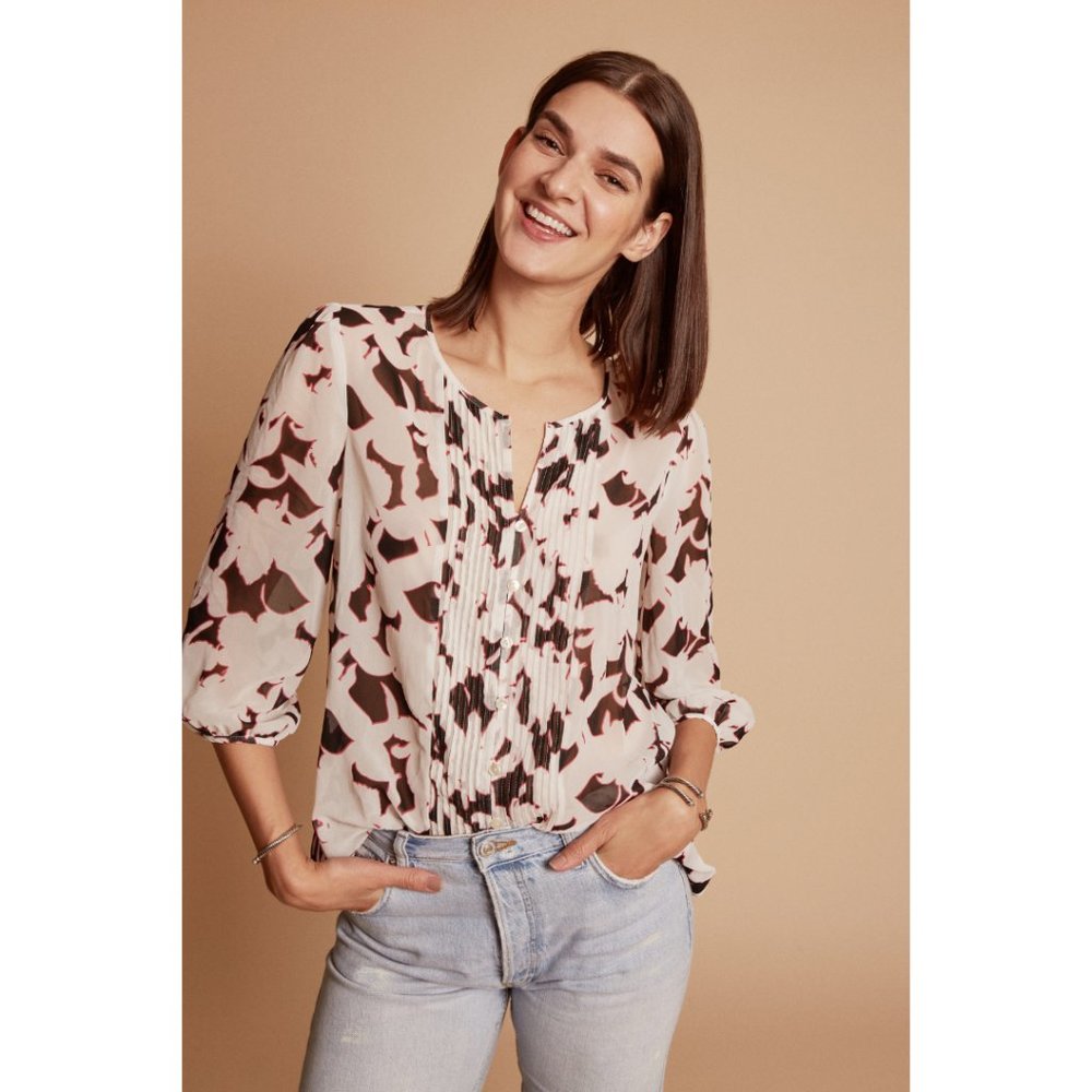 🍋3 for $20🍋 GEORGE. Floral Print Sheer Shirt Size US 6